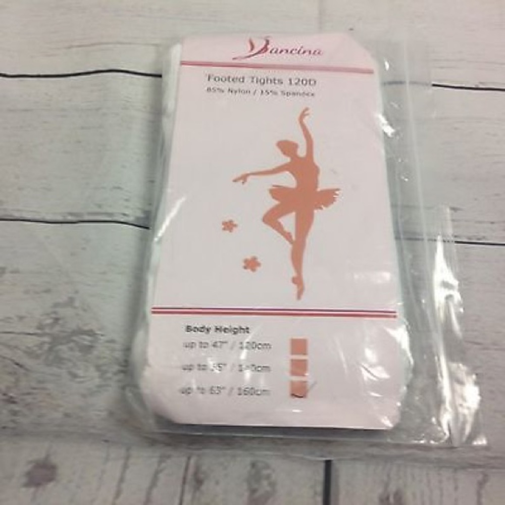 Dancina Girls’ Ultra-soft Footed Dance Tights L